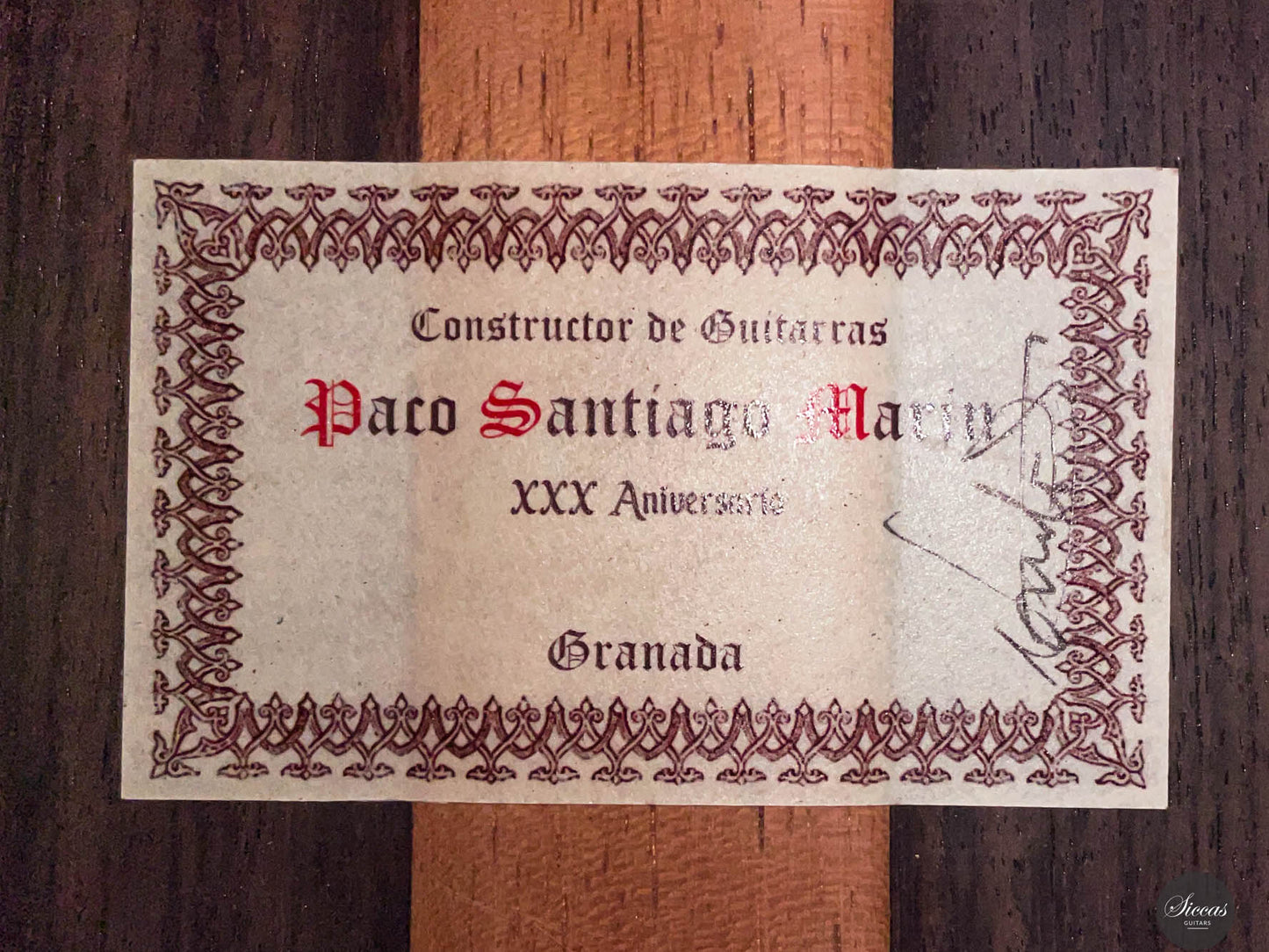 Paco Santiago Marin - 2023 XXX Aniversario Indischer Palisander