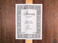 Siccas Luthiers - Creation Doubletop Cedar 64 cm - Certificate thumbnail